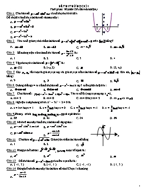Đề thi thử học kì I môn học Toán